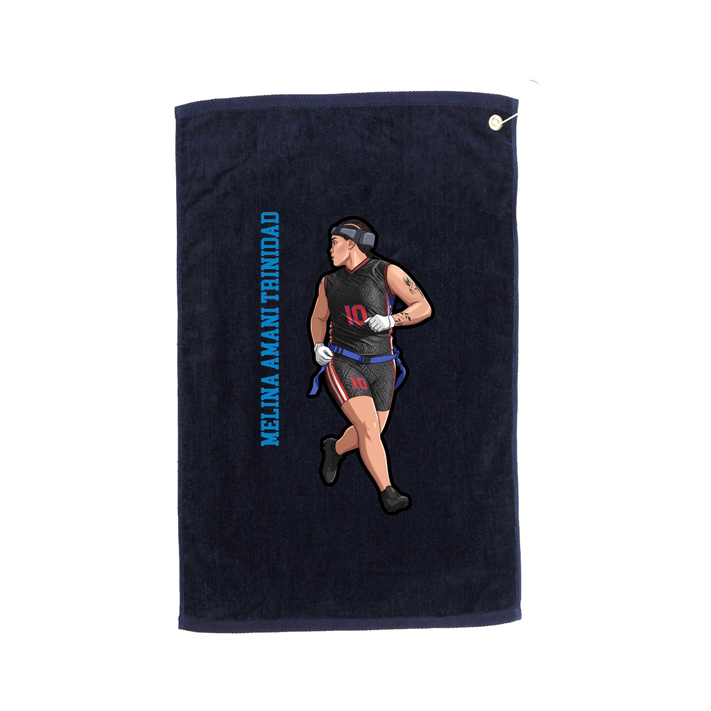 Golf Towel — Name Vertical in Navy