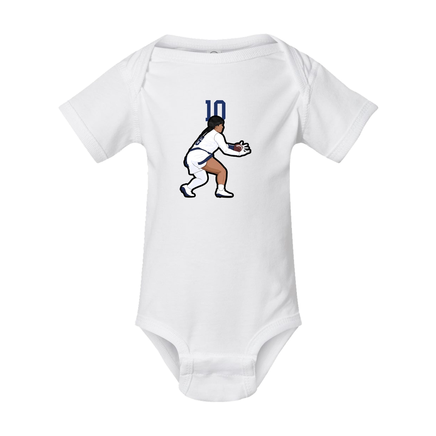 Baby Onesie — Number Top in White
