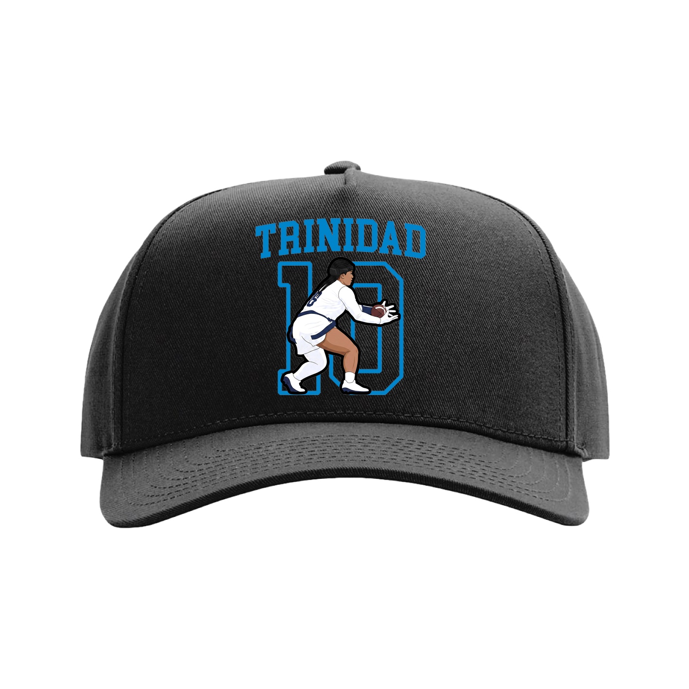 Full Fabric Five-Panel Champ Cap — Shirsey in Black