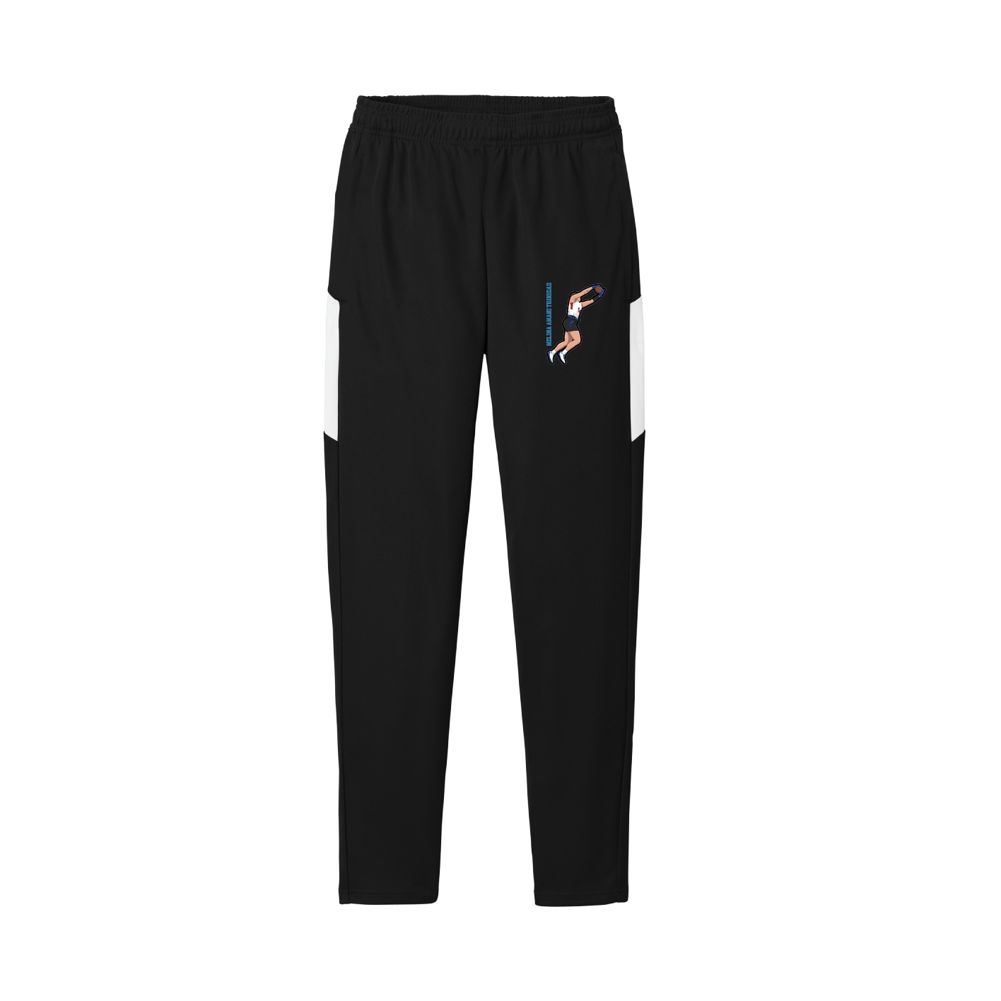 Team Travel Pant — Name Vertical in Black/White