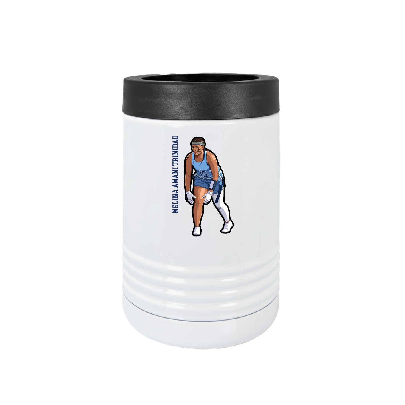Beverage Holder — Name Vertical in White