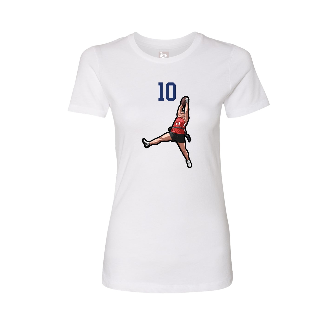Womens Tee — Number Top in White