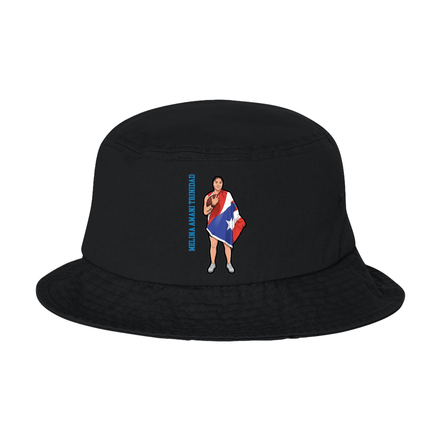 Bucket Cap — Name Vertical in Black