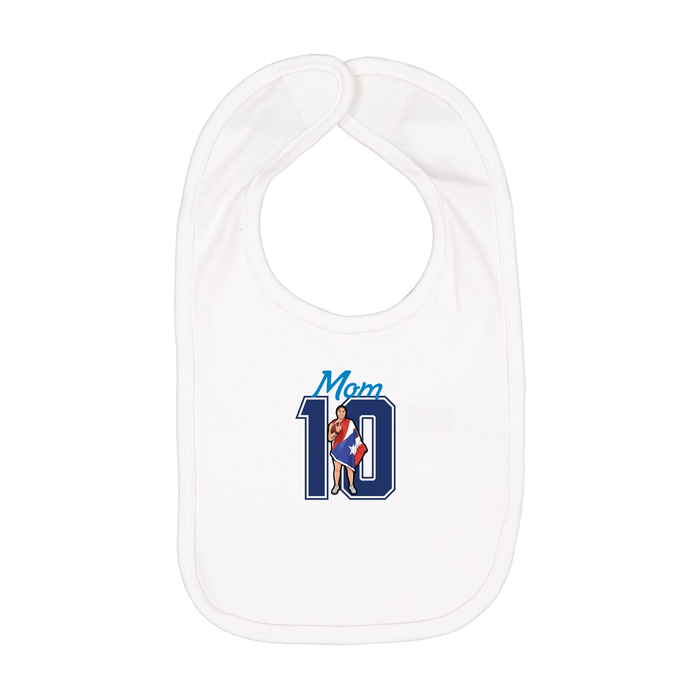 Infant Bib — Mothers Day Shirsey in White