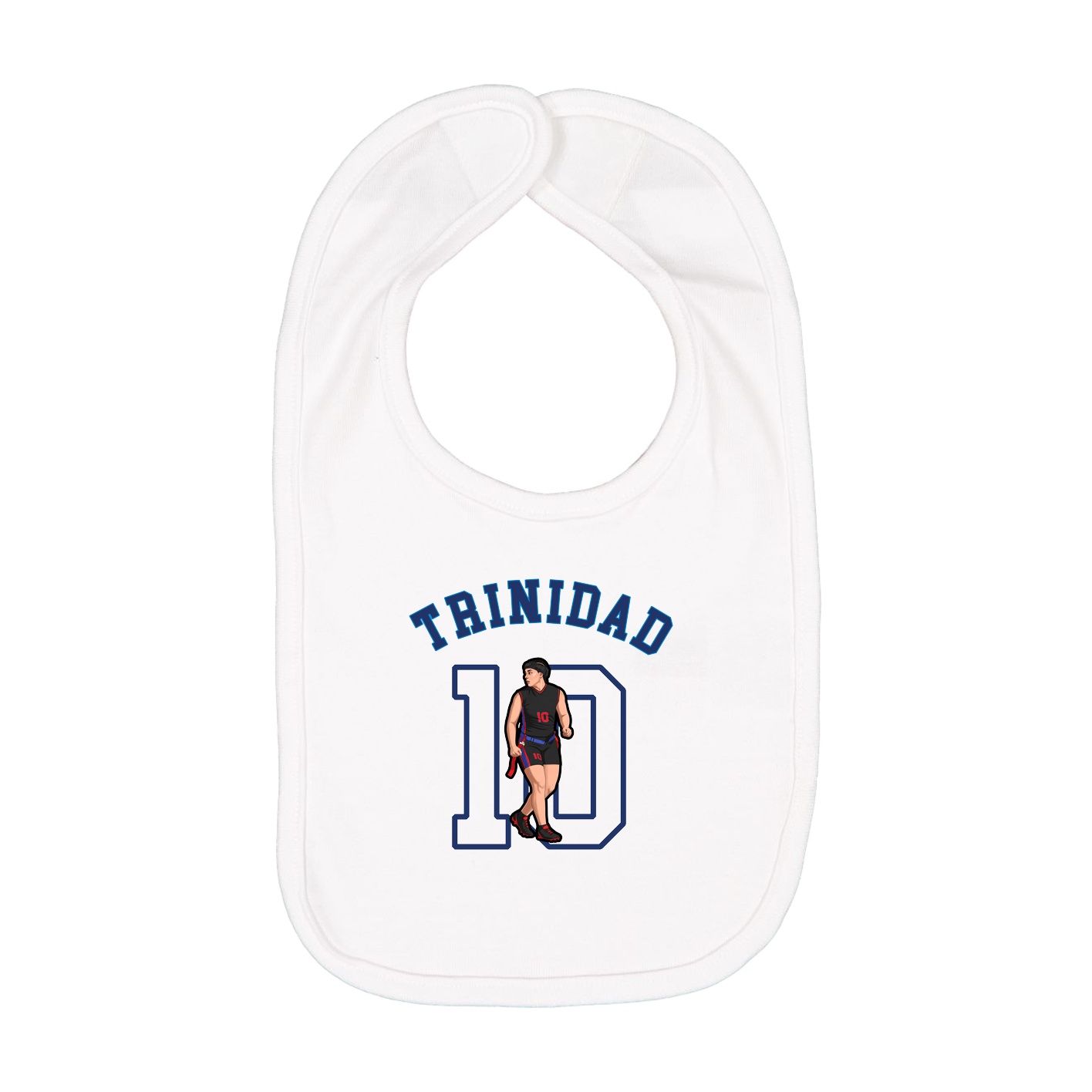 Infant Bib — Shirsey Arch in White