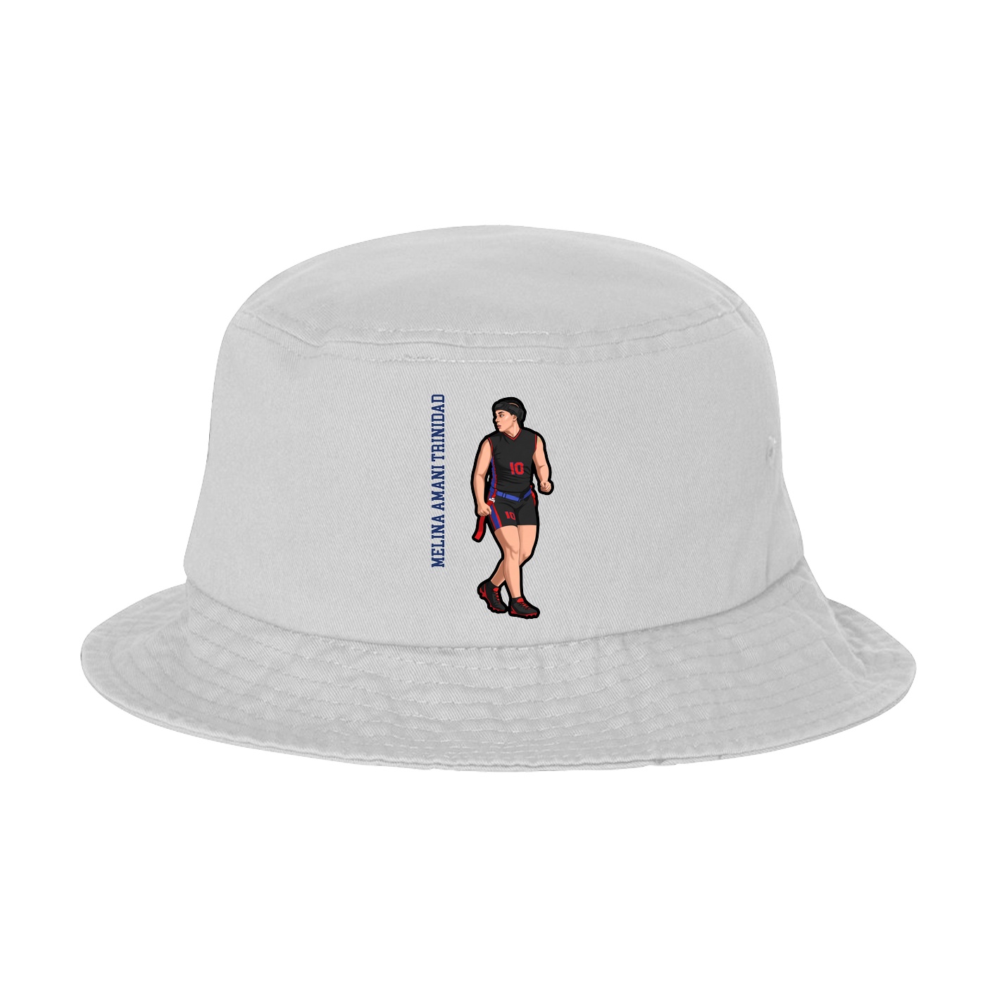 Bucket Cap — Name Vertical in White
