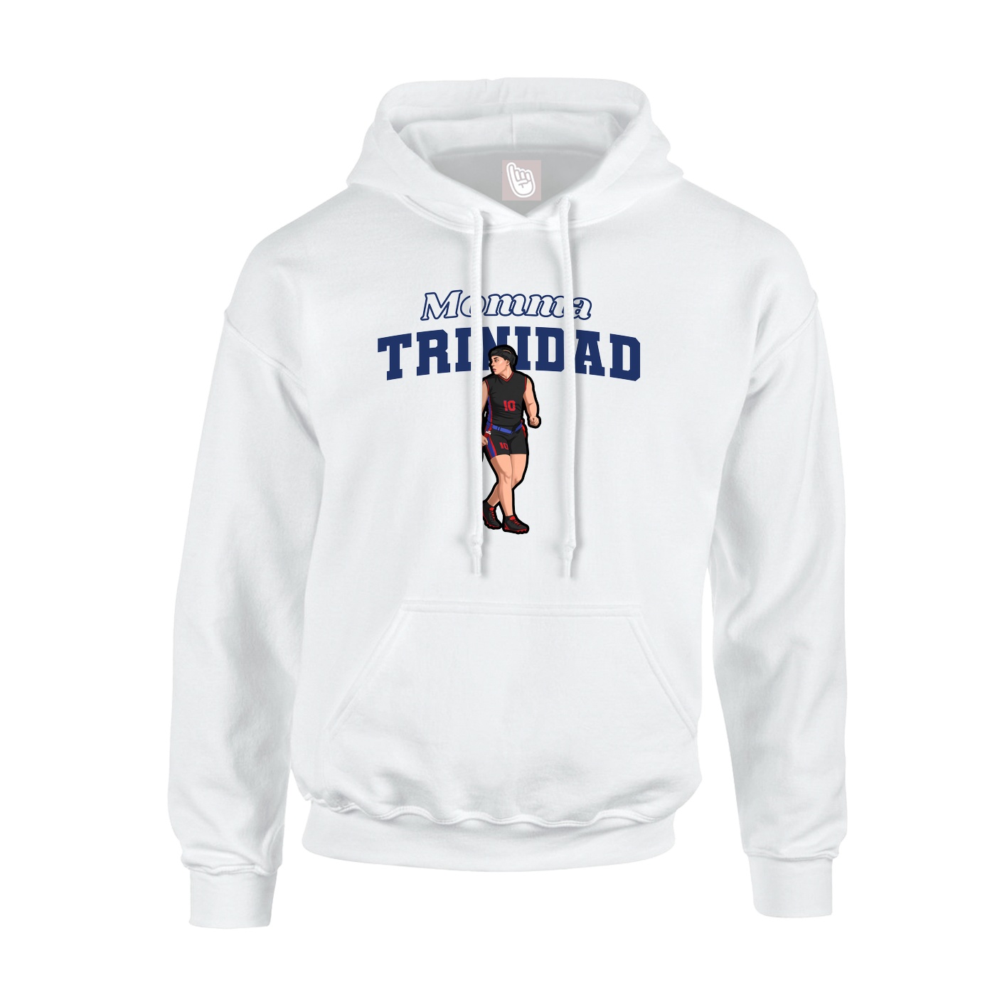 Youth Hoodie — Mothers Day Block in White
