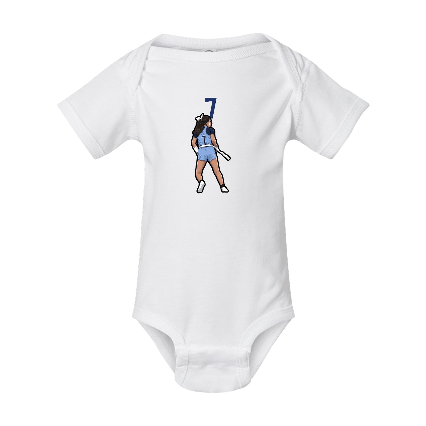 Baby Onesie — Number Top in White