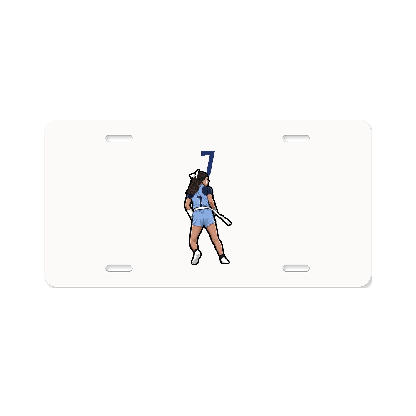 License Plate — Number Top in Classic