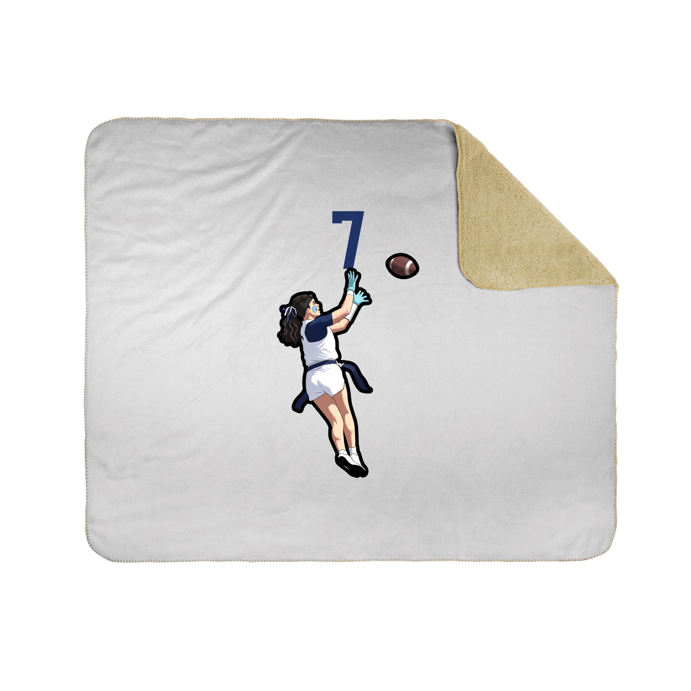 Throw Blanket — Number Top in White