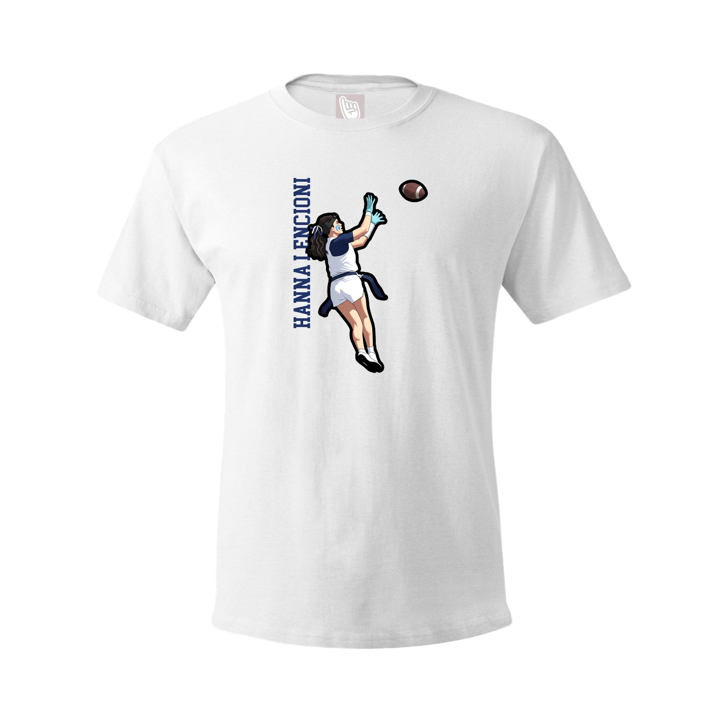 Youth Tee — Name Vertical in White