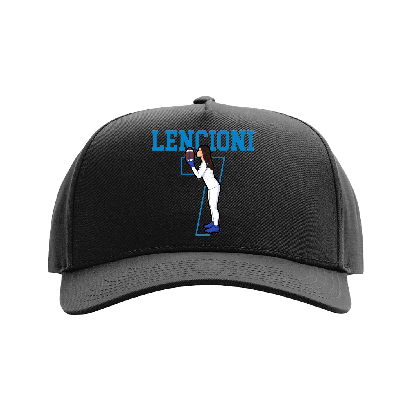 Full Fabric Five-Panel Champ Cap — Shirsey in Black