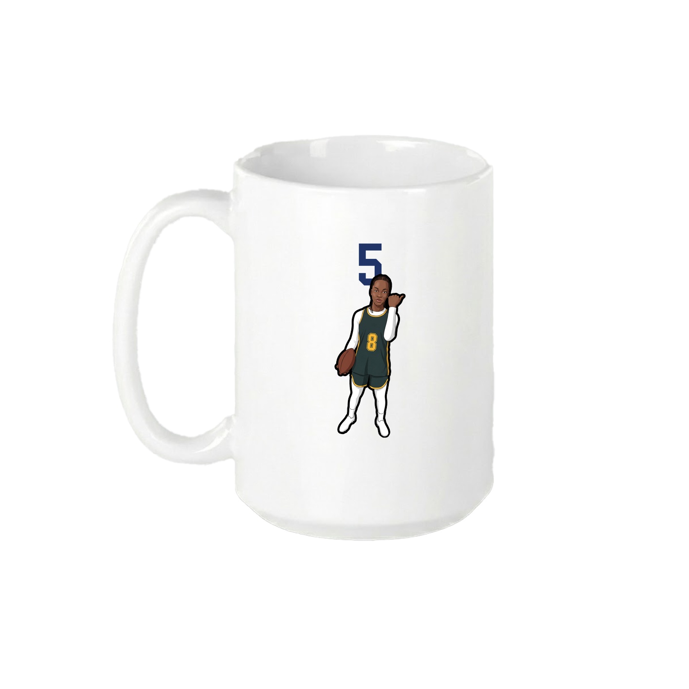 15oz Coffee Mug — Number Top in White