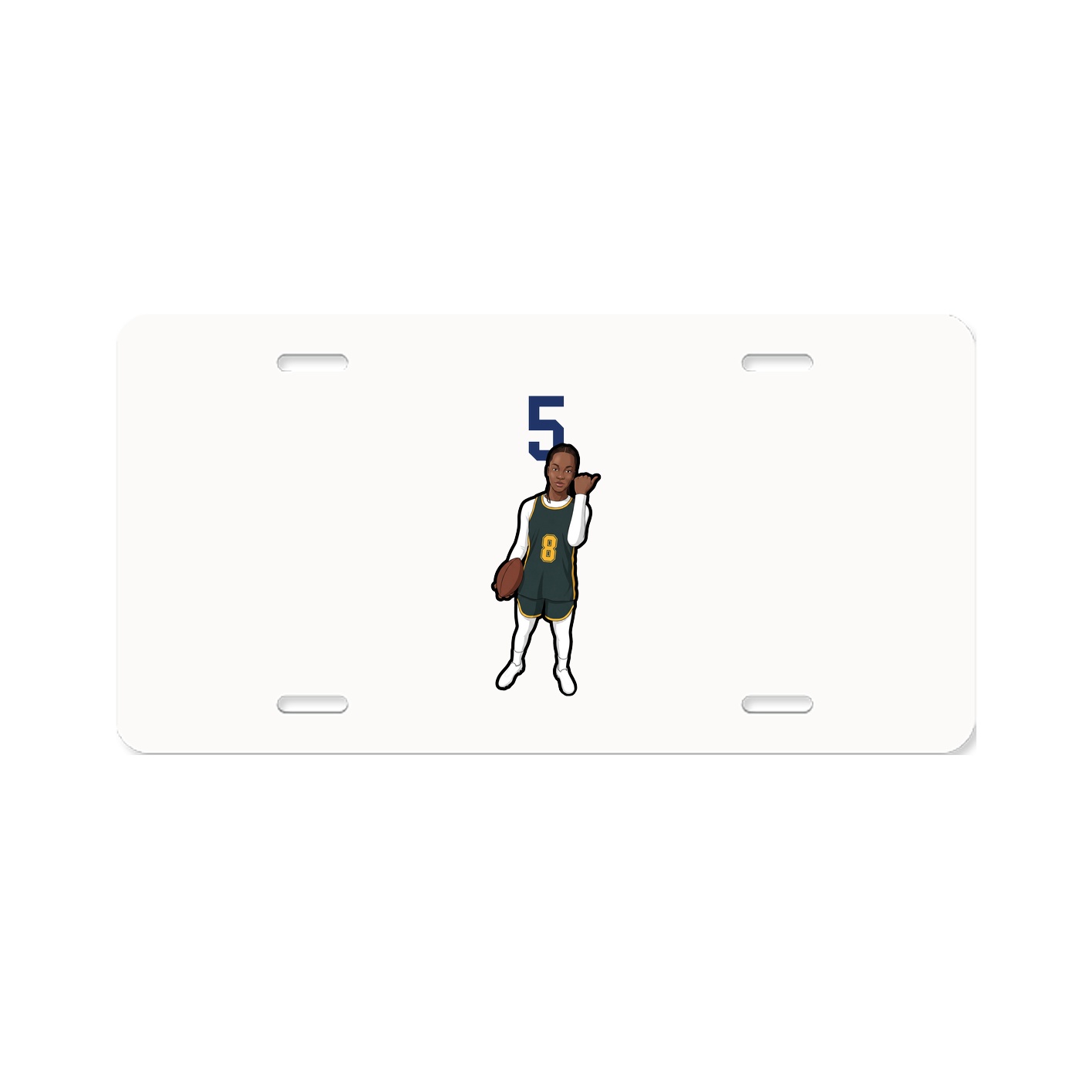 License Plate — Number Top in Classic