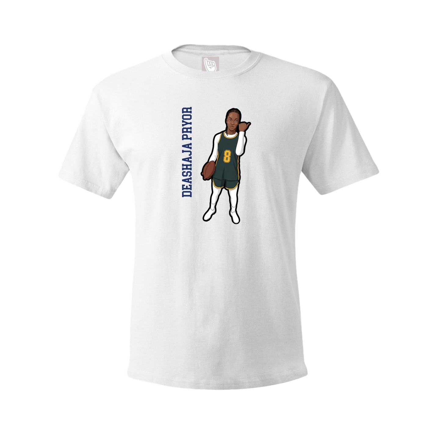 Youth Tee — Name Vertical in White