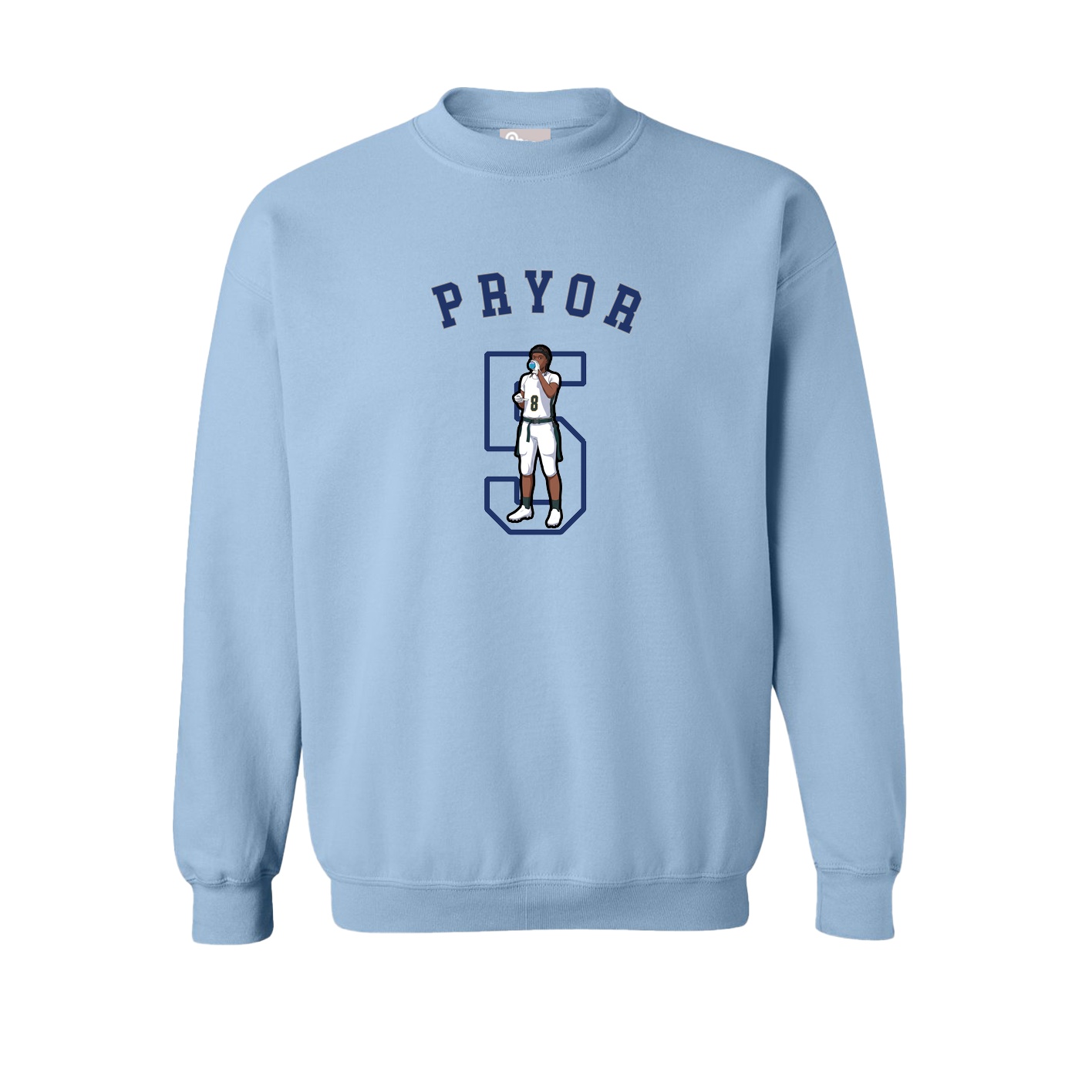 Fleece Crew — Shirsey Arch in Light Blue