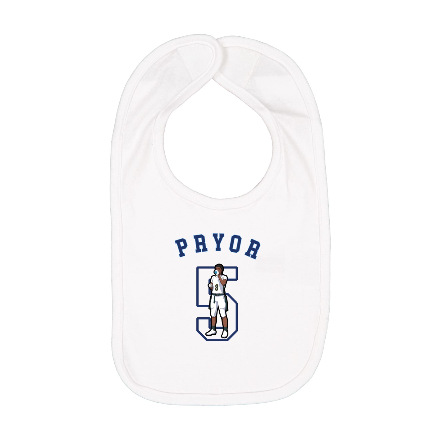 Infant Bib — Shirsey Arch in White