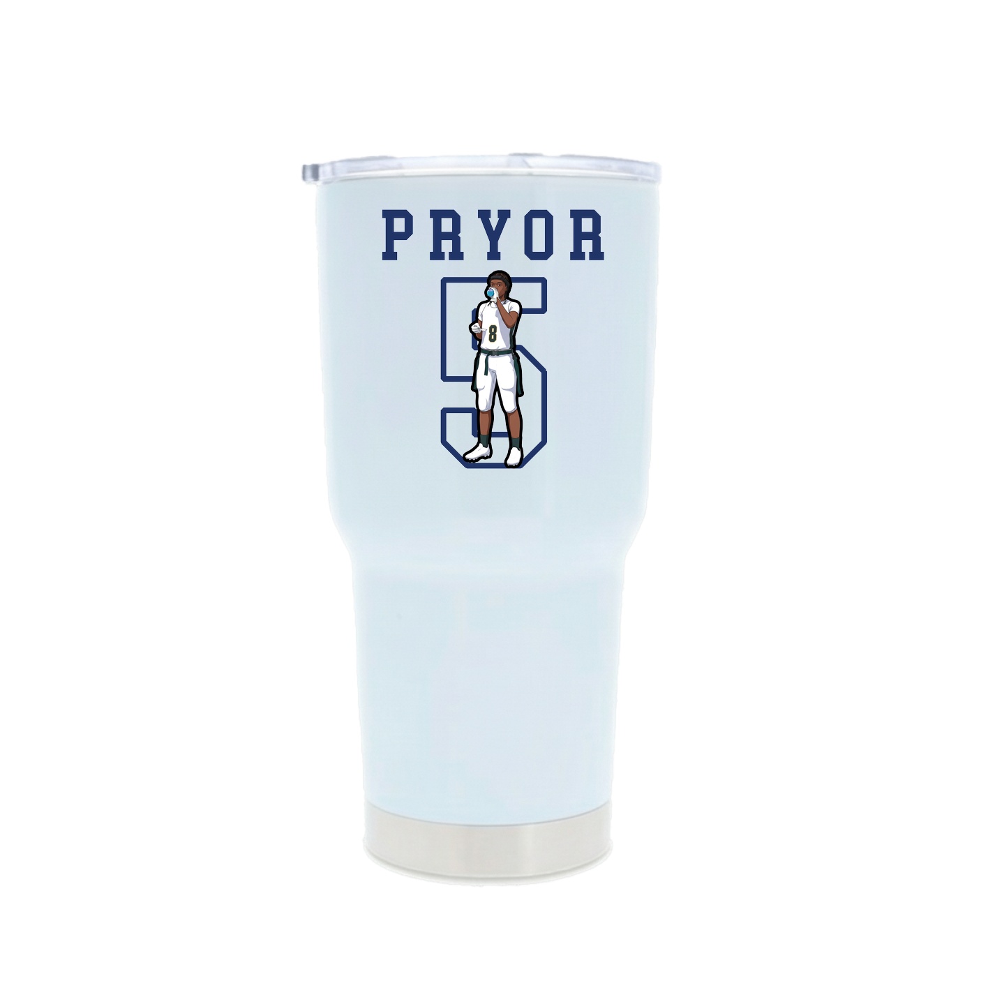 30oz Stainless Steel Tumbler — Shirsey in White