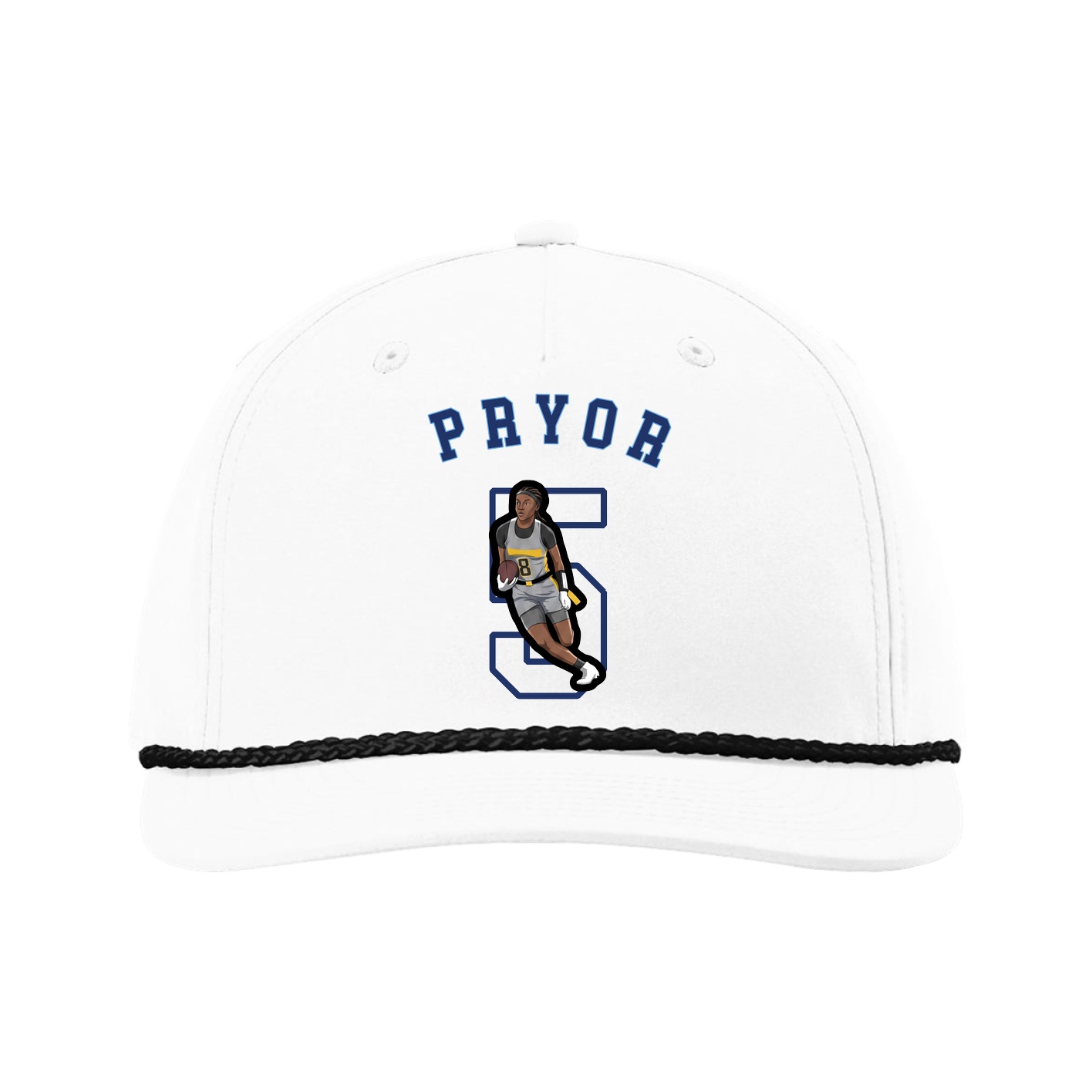 Five-Panel Classic Rope Cap — Shirsey Arch in White