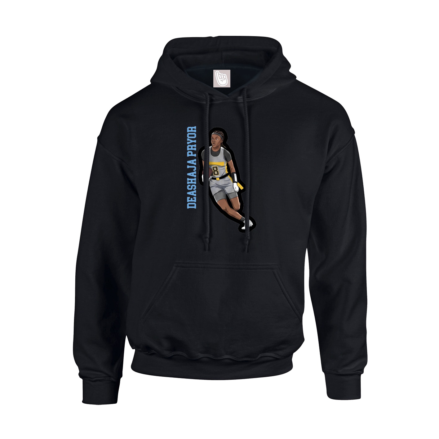 Hoodie — Name Vertical in Black