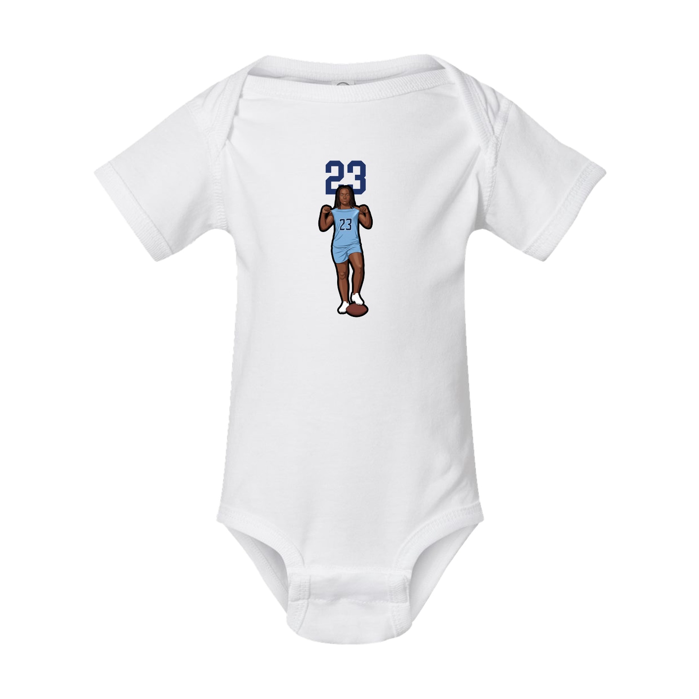Baby Onesie — Number Top in White