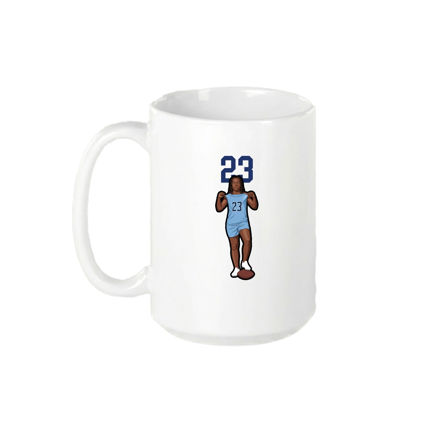 15oz Coffee Mug — Number Top in White