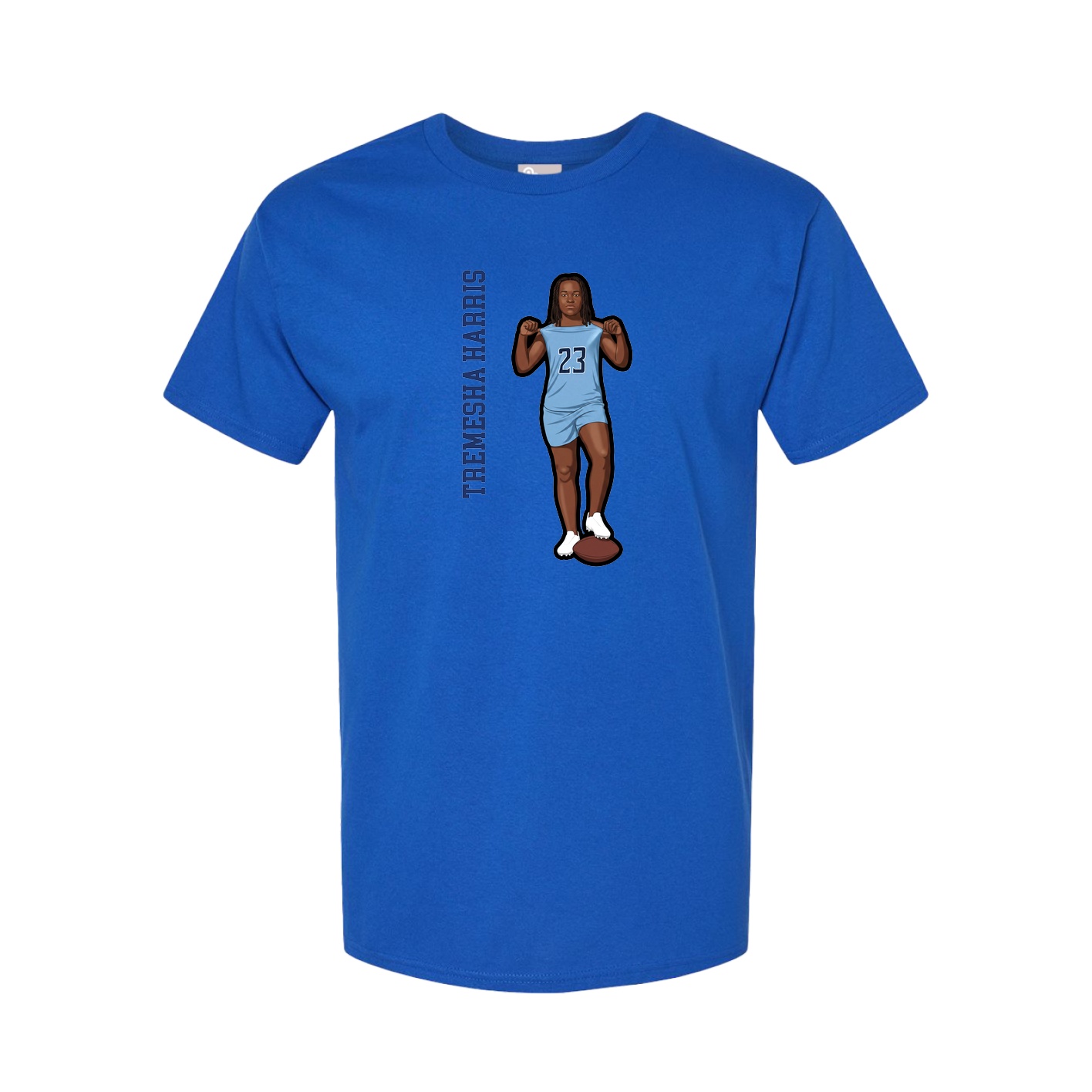 Tee — Name Vertical in Royal
