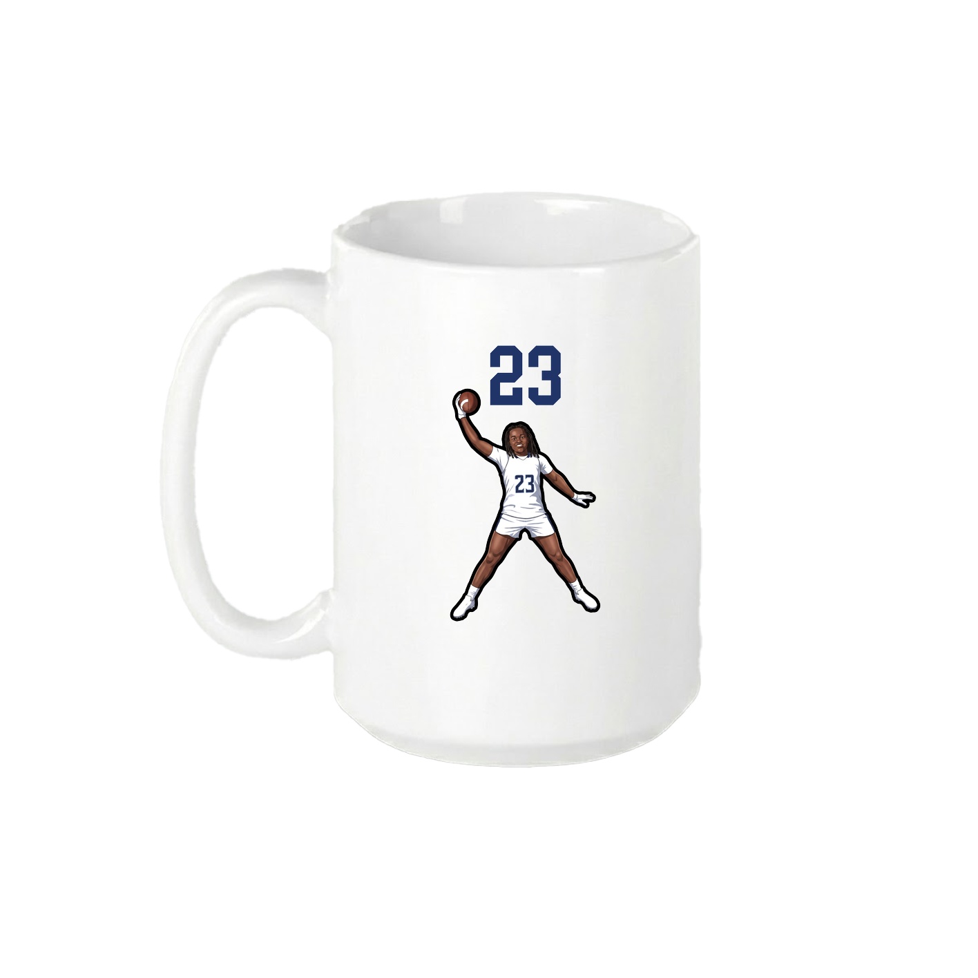 15oz Coffee Mug — Number Top in White