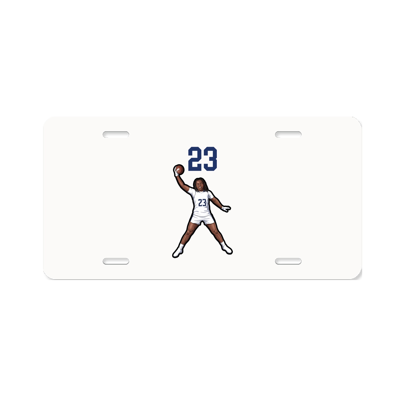 License Plate — Number Top in Classic