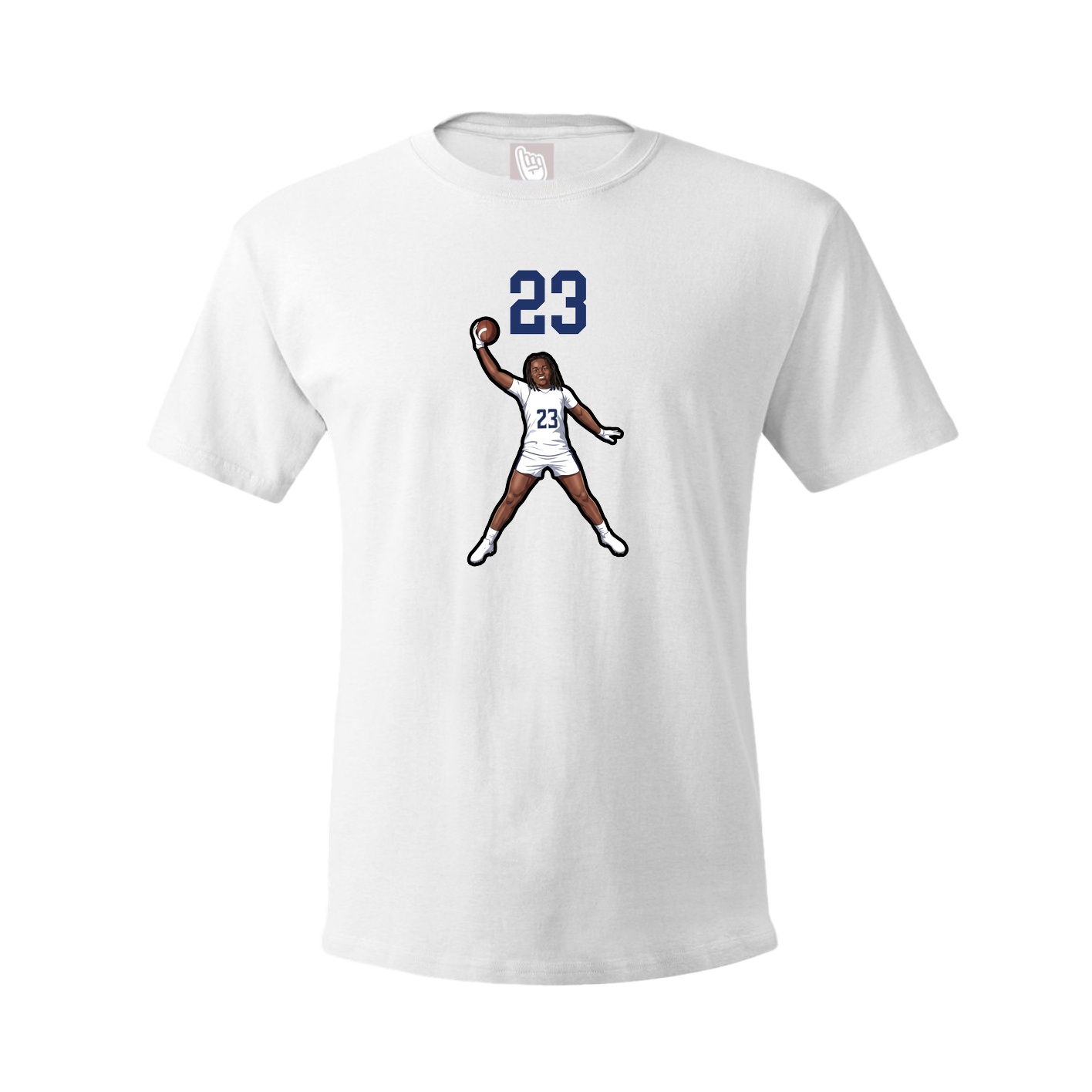 Youth Tee — Number Top in White