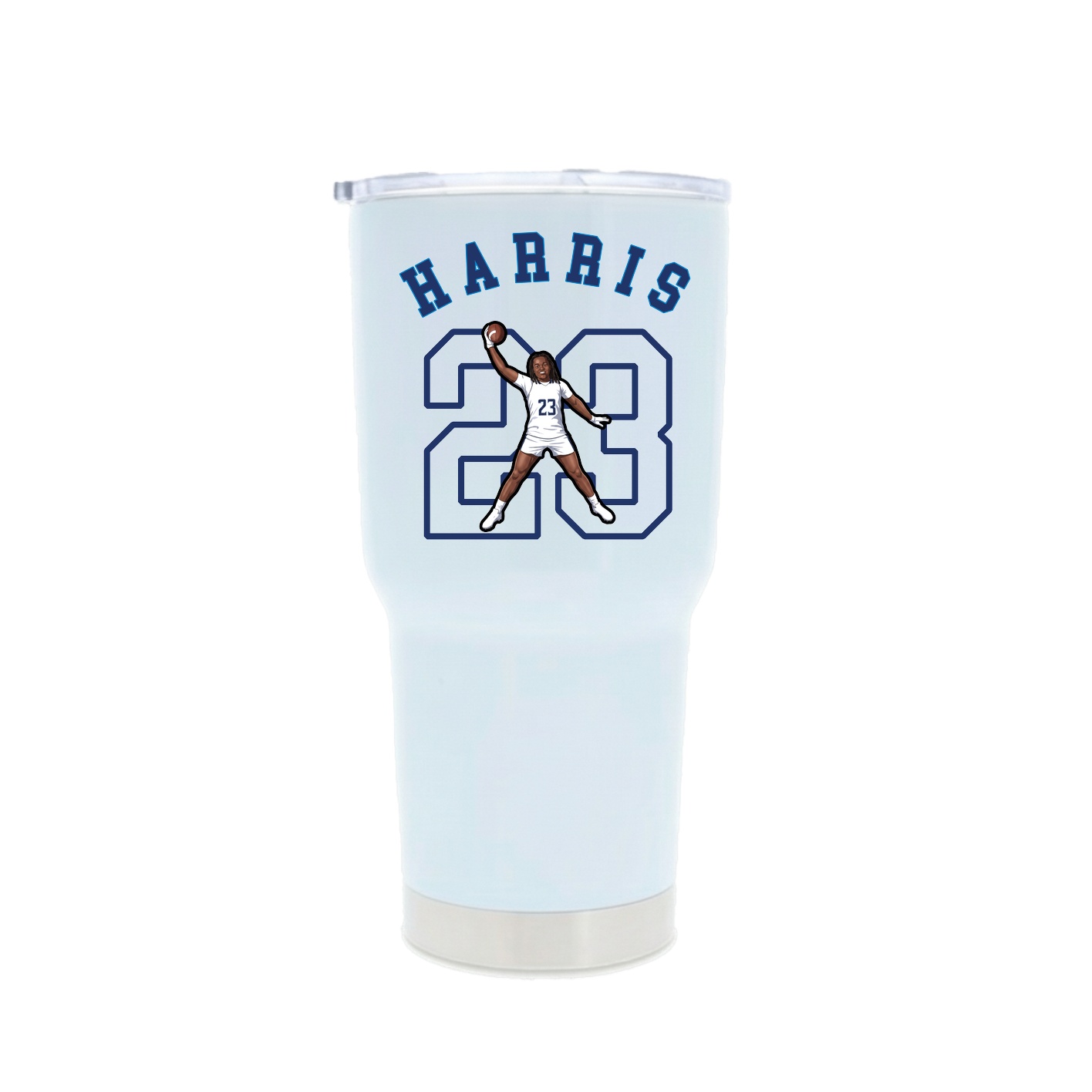 30oz Stainless Steel Tumbler — Shirsey Arch in White