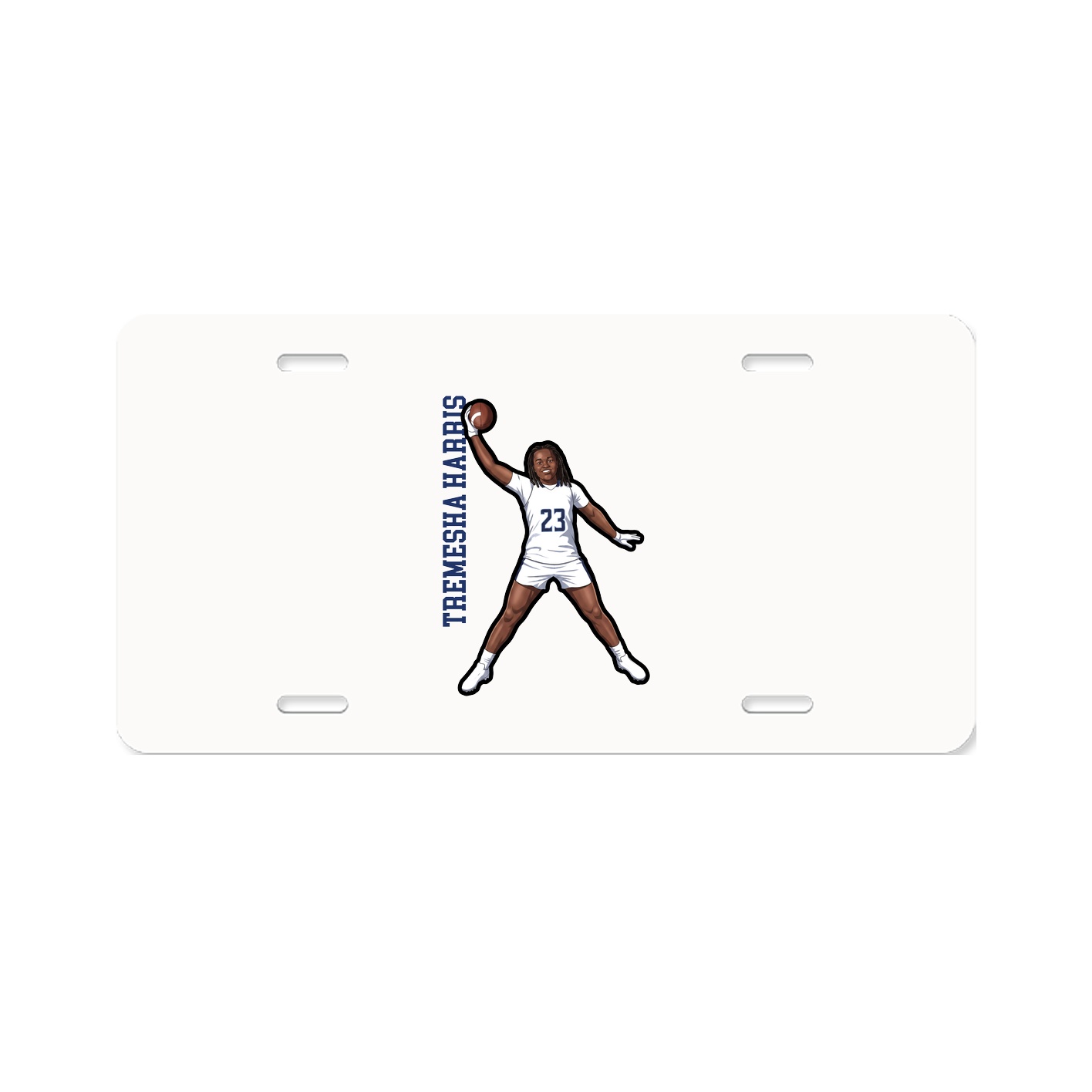 License Plate — Name Vertical in Classic