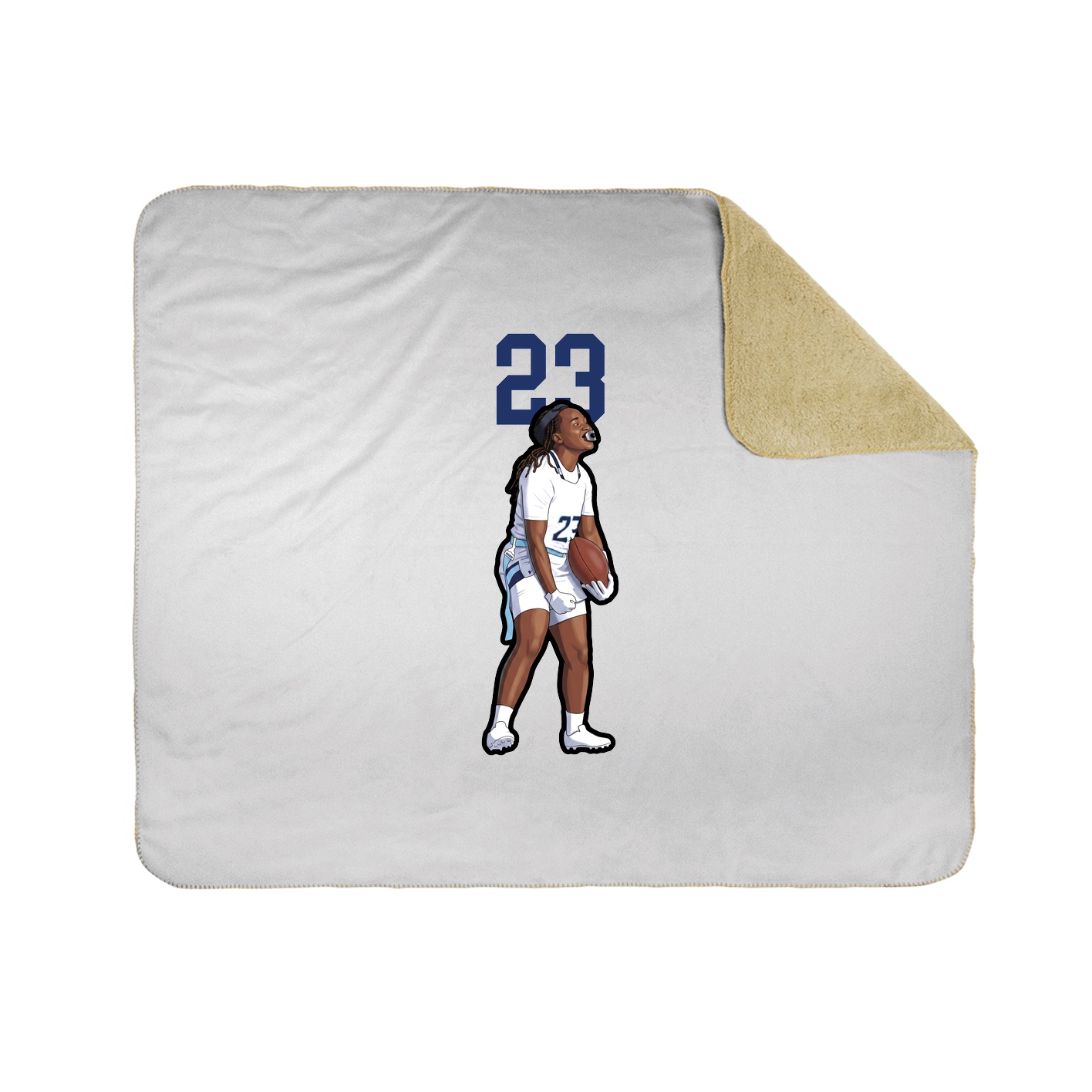 Throw Blanket — Number Top in White