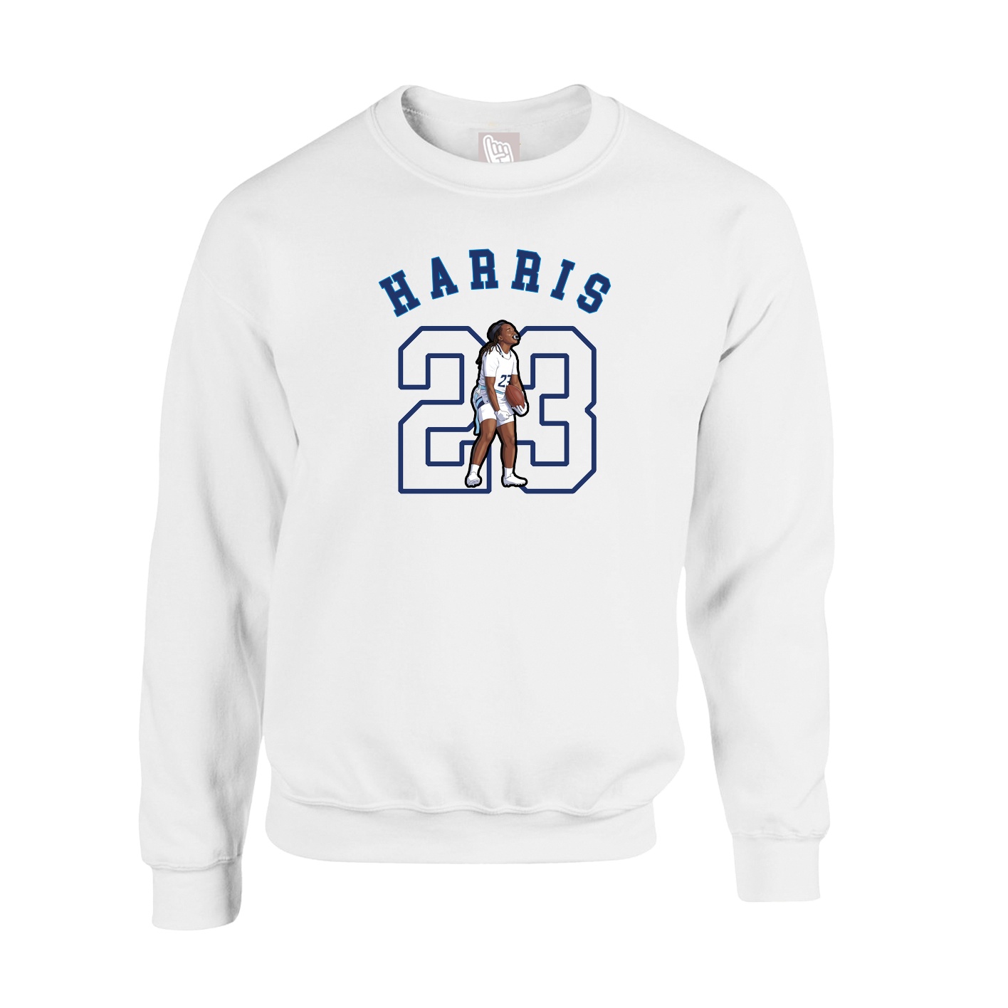 Fleece Crew — Shirsey Arch in White
