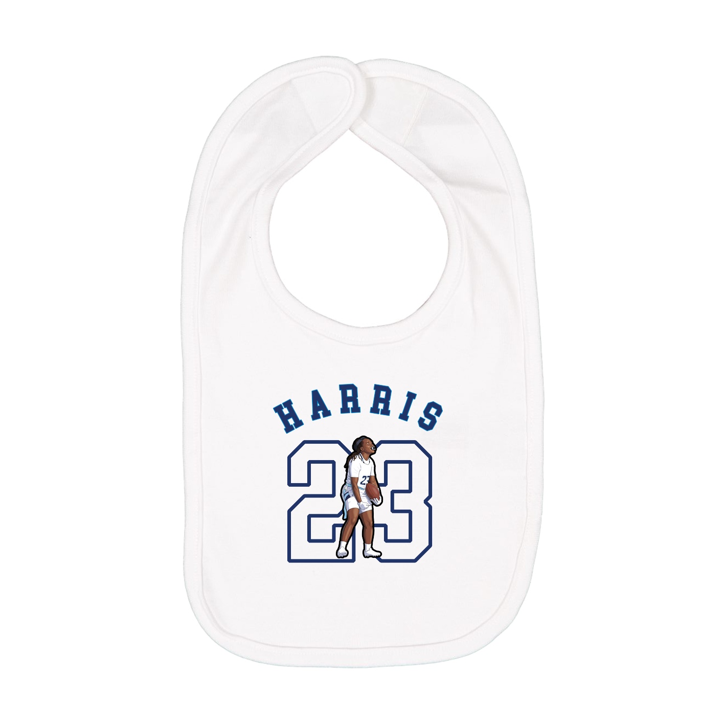 Infant Bib — Shirsey Arch in White