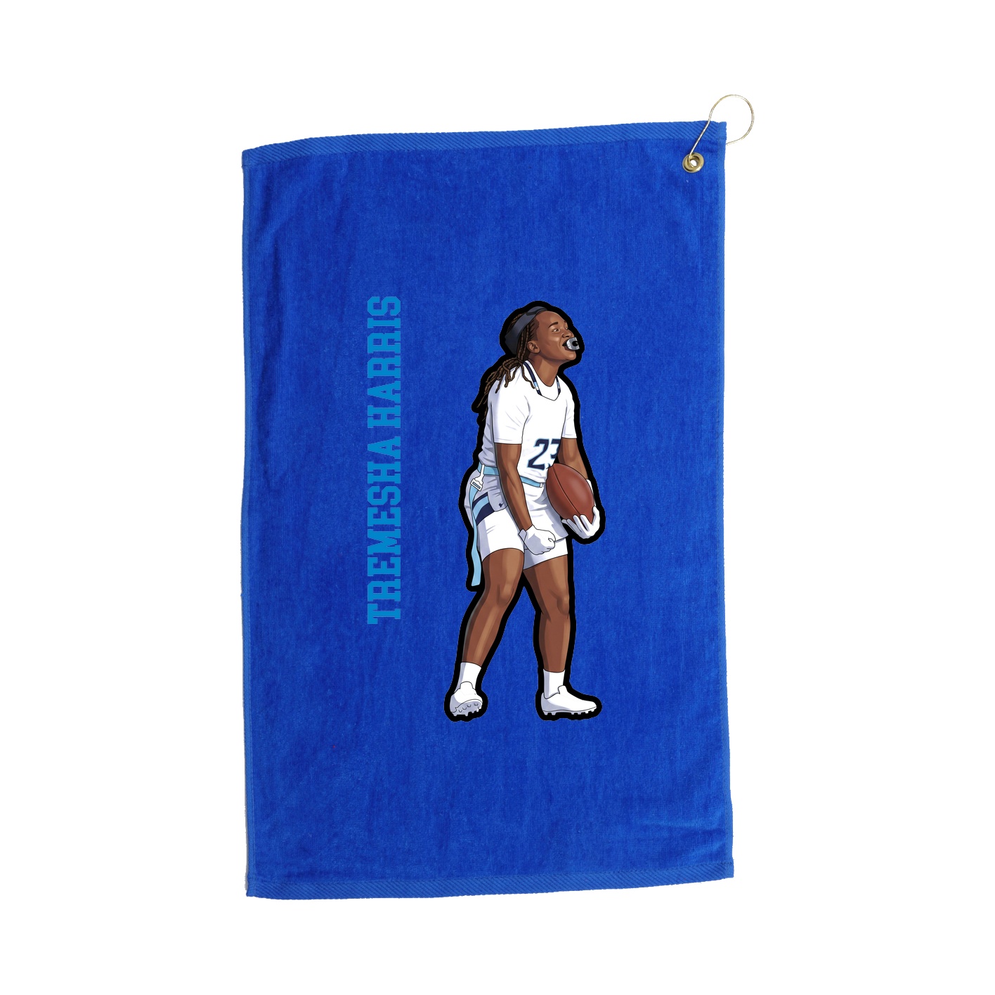 Golf Towel — Name Vertical in Royal