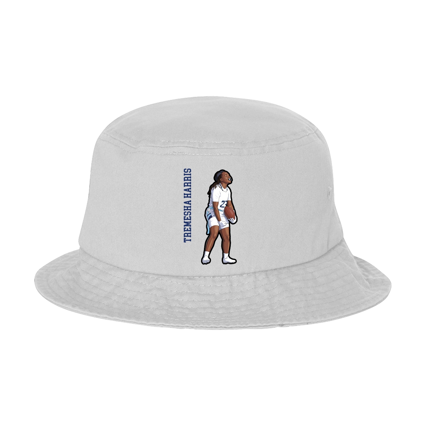 Bucket Cap — Name Vertical in White
