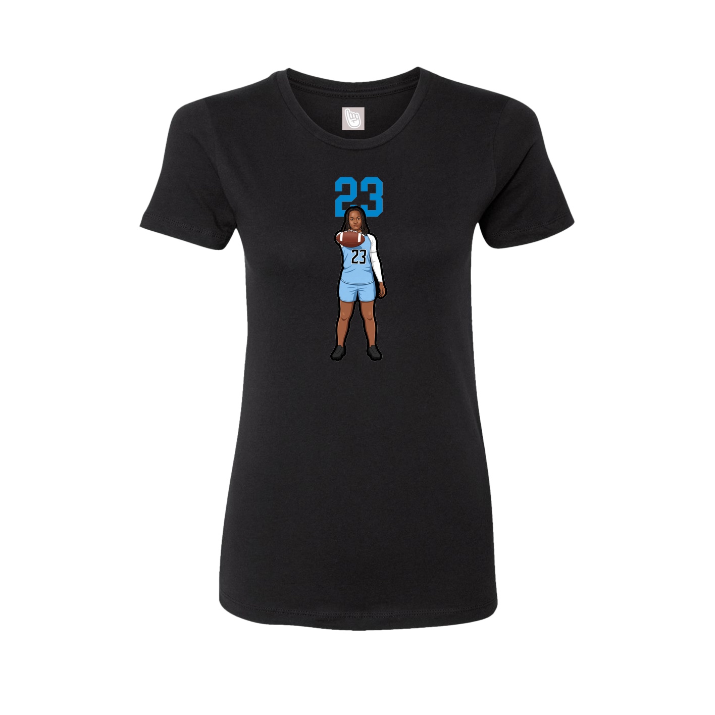 Womens Tee — Number Top in Black