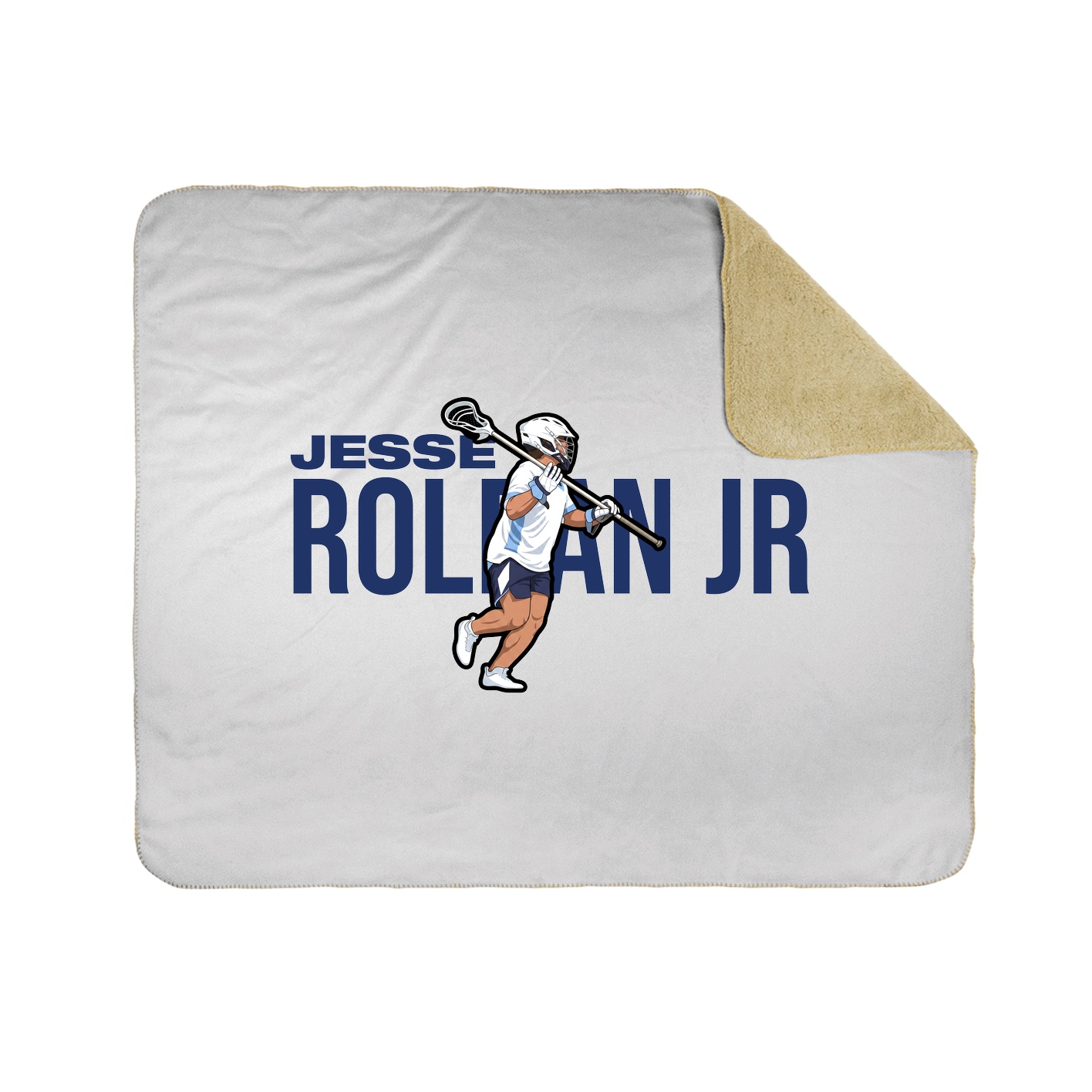 Throw Blanket — Player Name in White