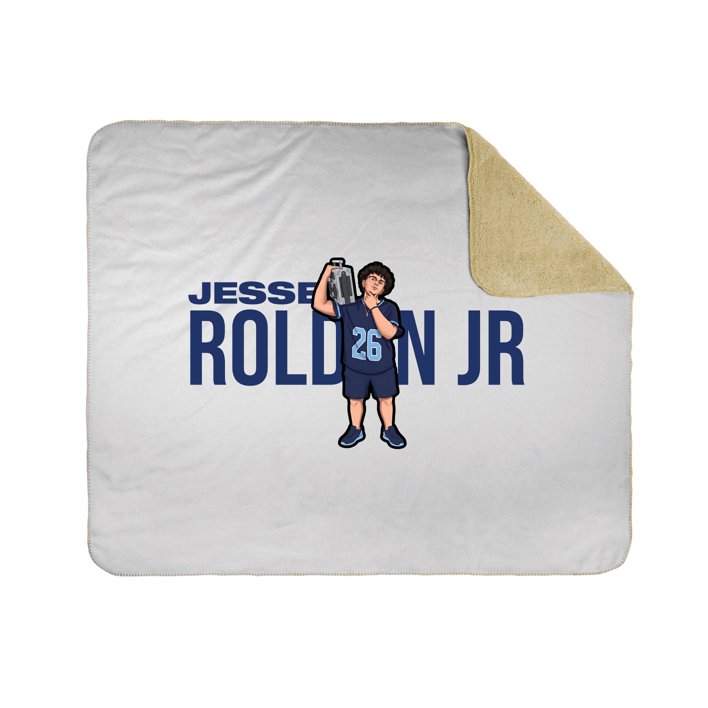 Throw Blanket — Player Name in White