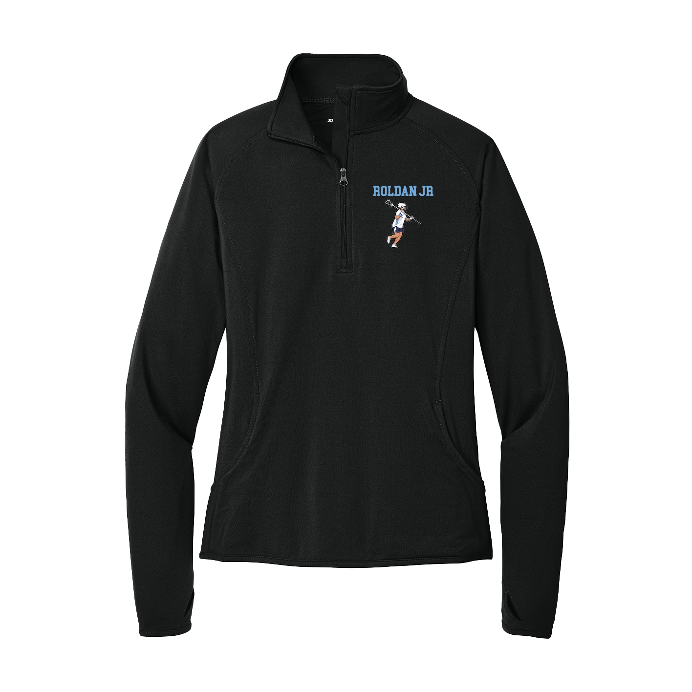 Women's Q-Zip Pullover — Shirsey in Black