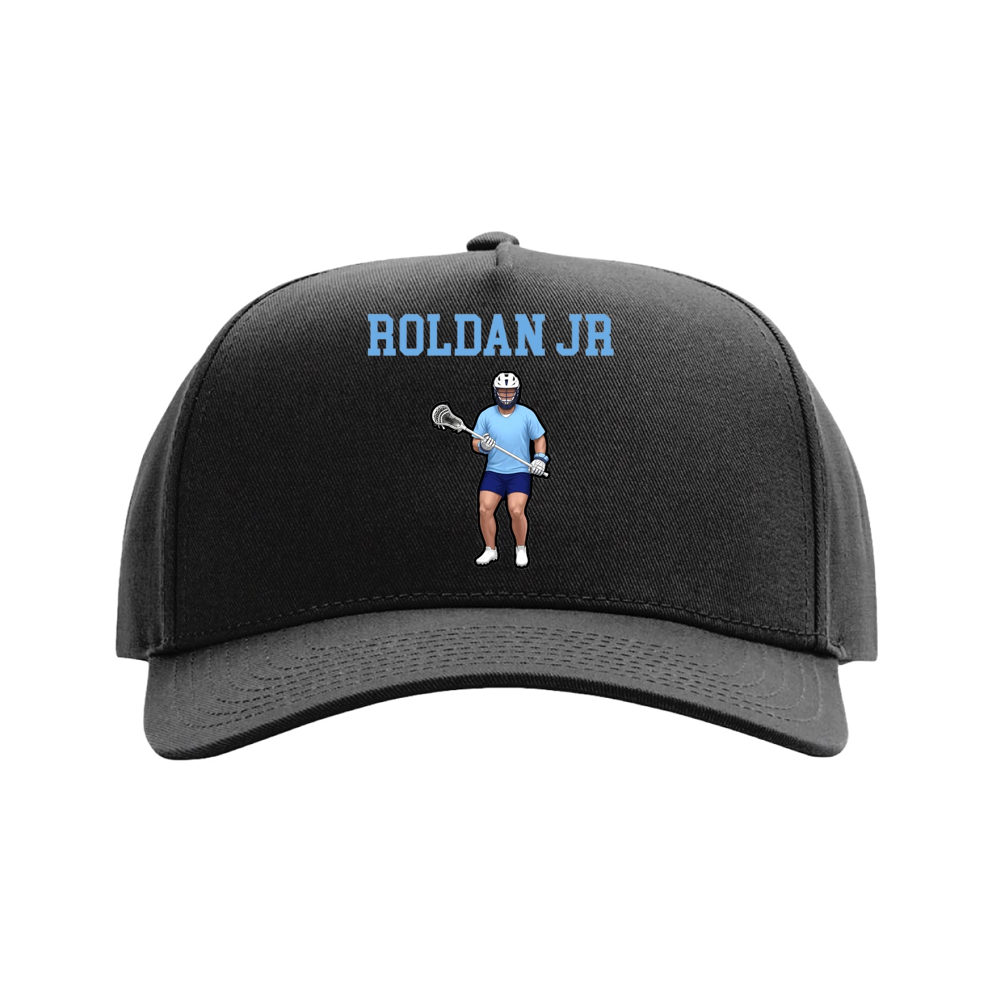 Full Fabric Five-Panel Champ Cap — Shirsey in Black