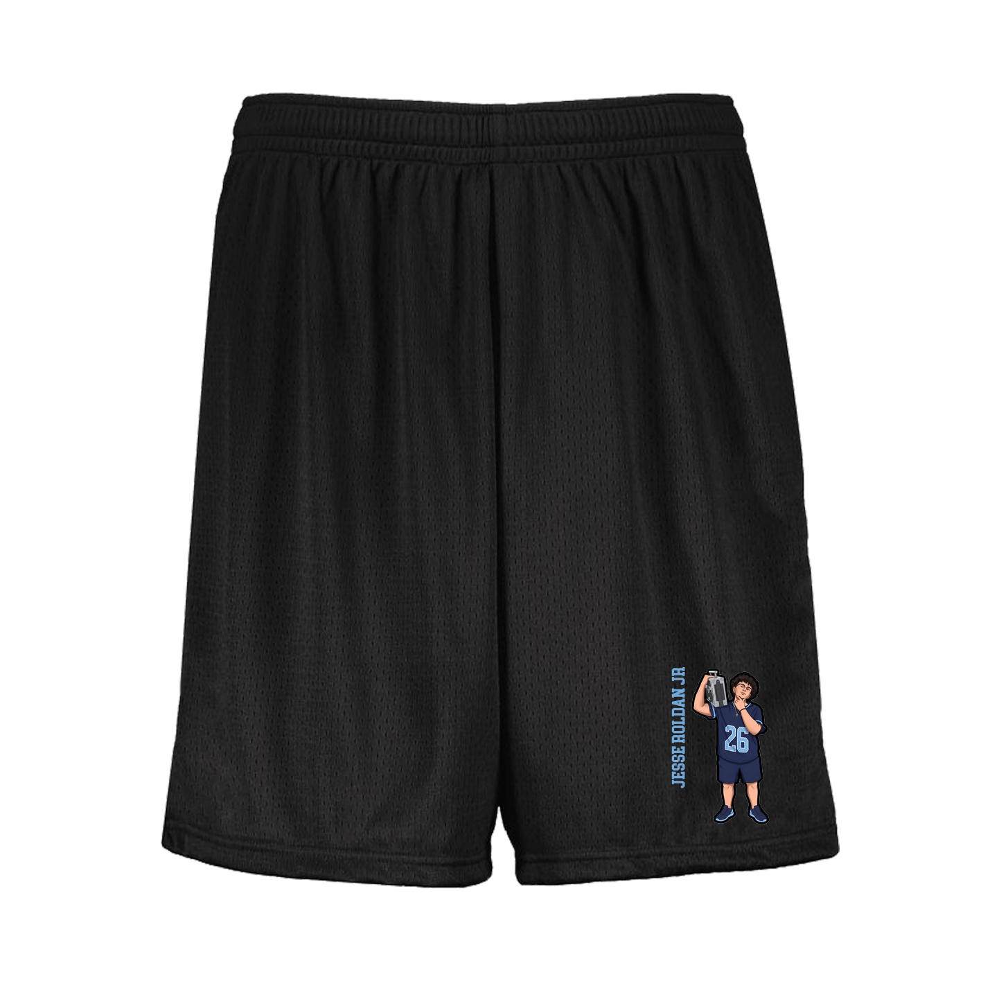 Shorts — Name Vertical in Black