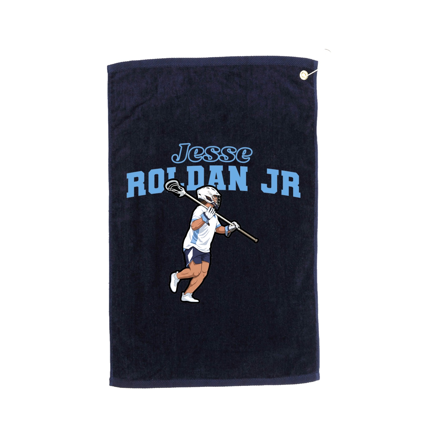 Golf Towel — Name Arch in Navy