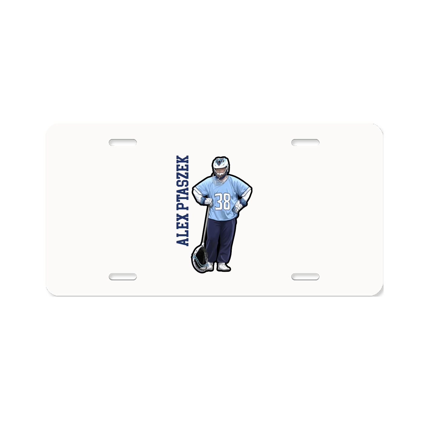 License Plate — Name Vertical in Classic