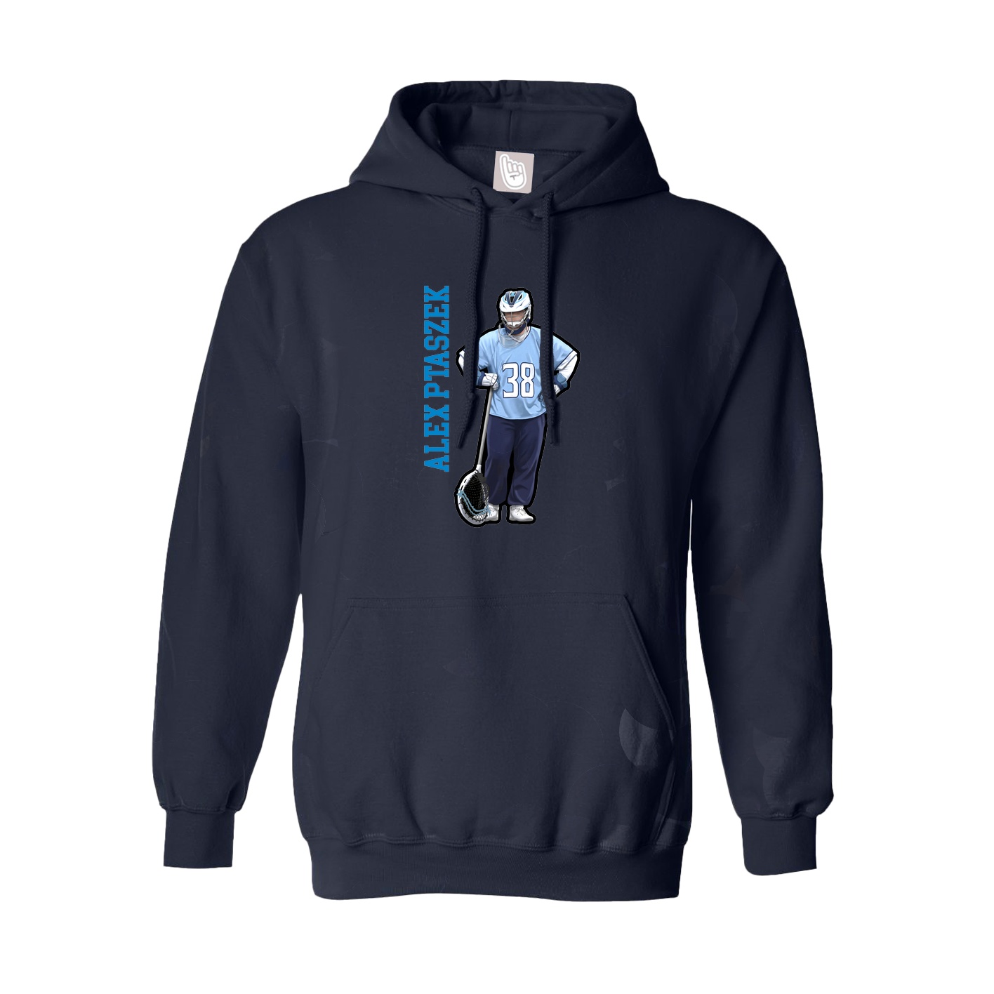 Youth Hoodie — Name Vertical in Navy