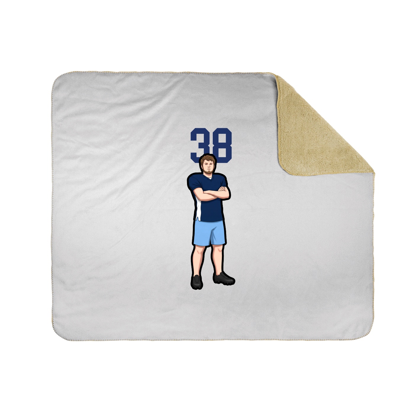 Throw Blanket — Number Top in White