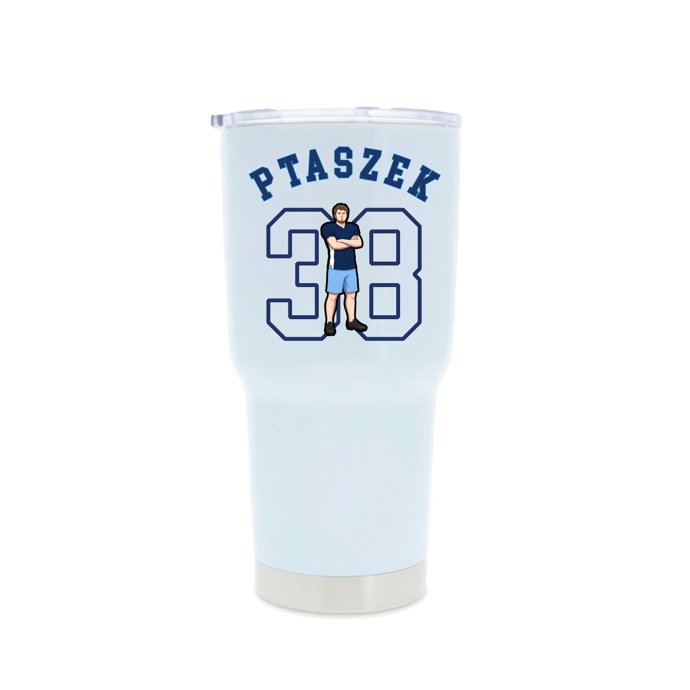 30oz Stainless Steel Tumbler — Shirsey Arch in White