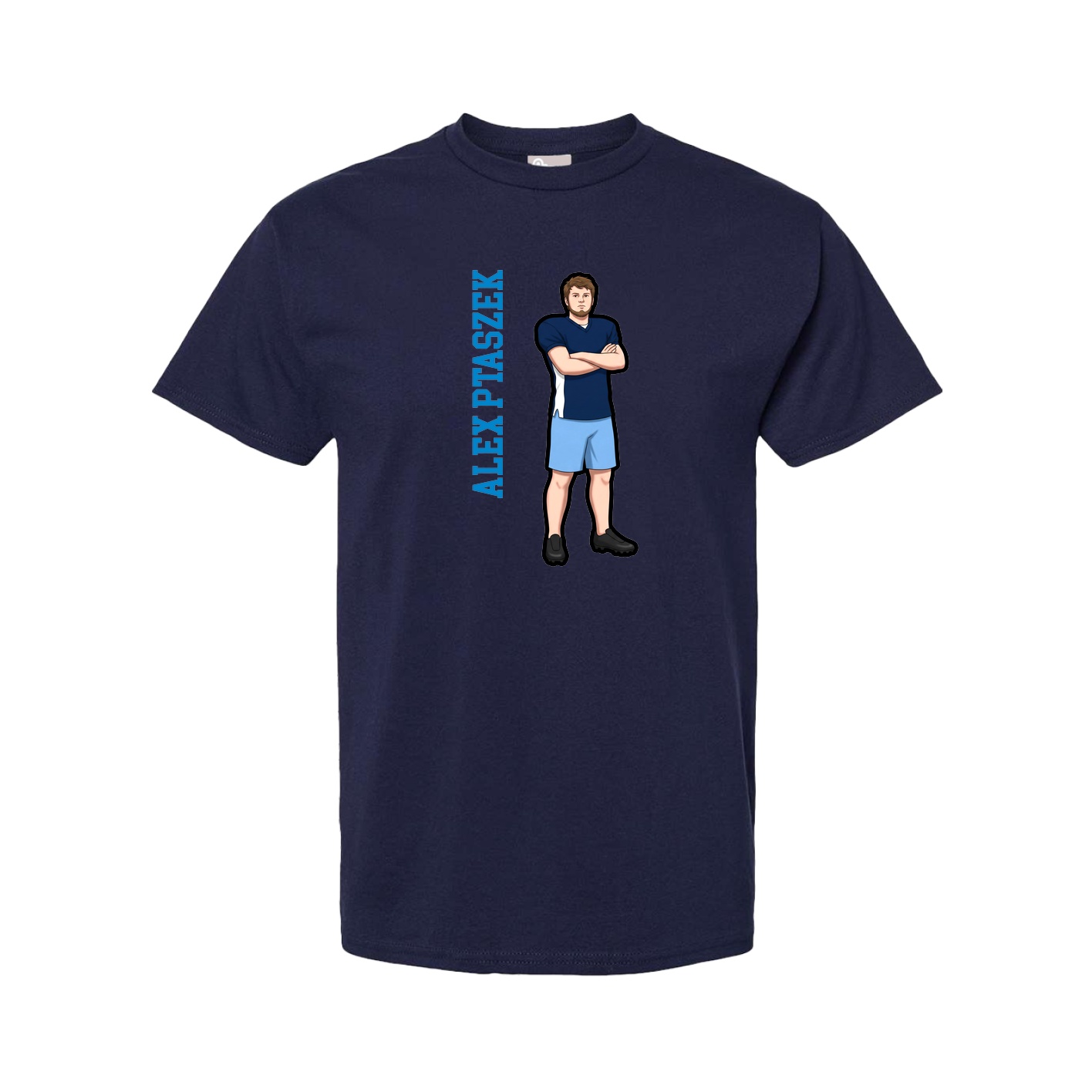 Youth Tee — Name Vertical in Navy