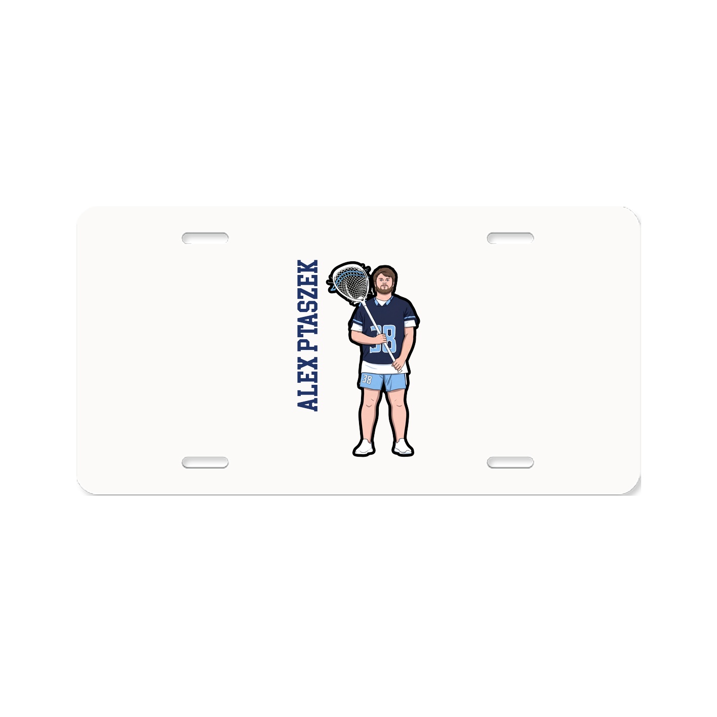 License Plate — Name Vertical in Classic